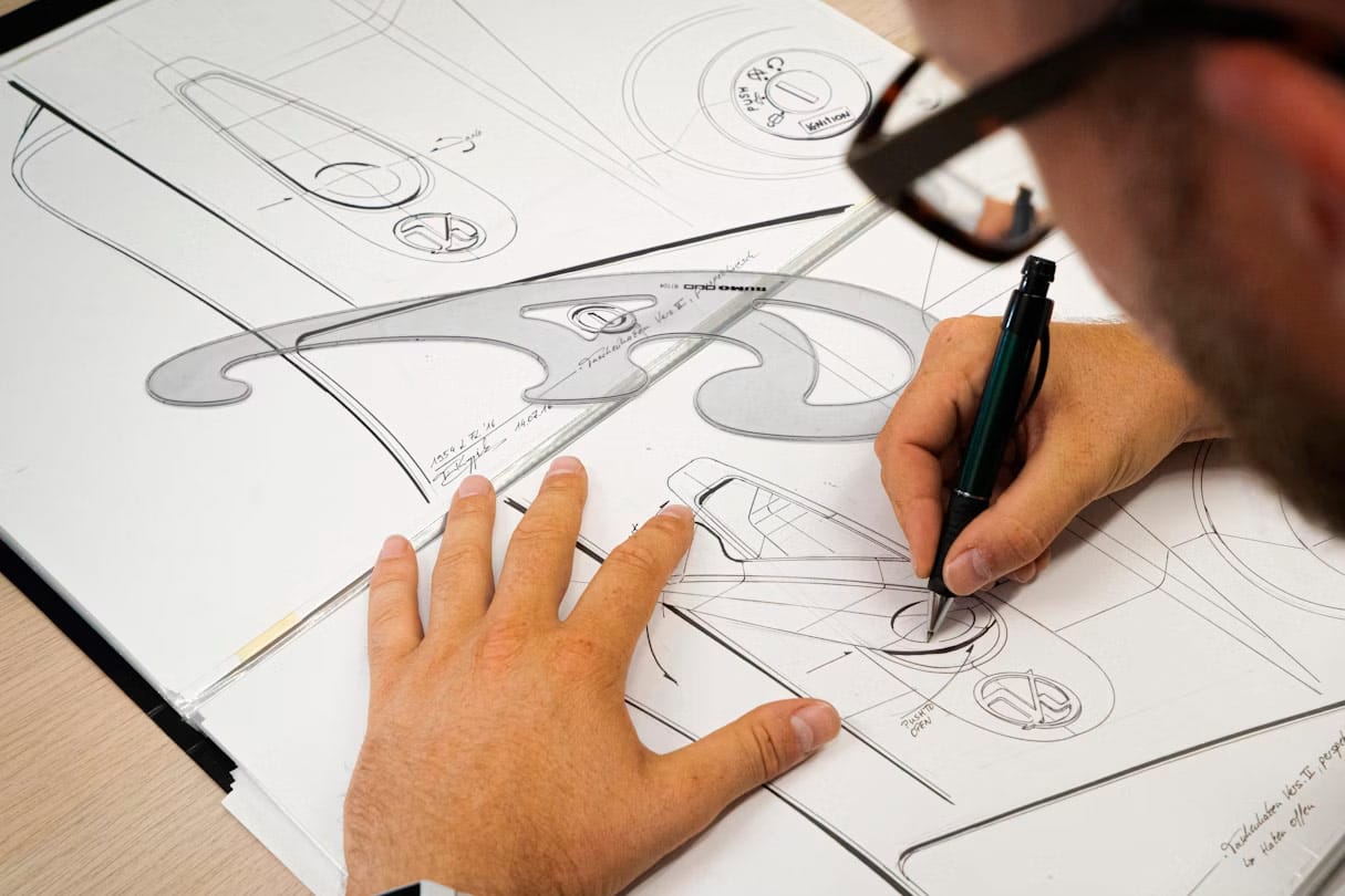 Diseñador industria que hace