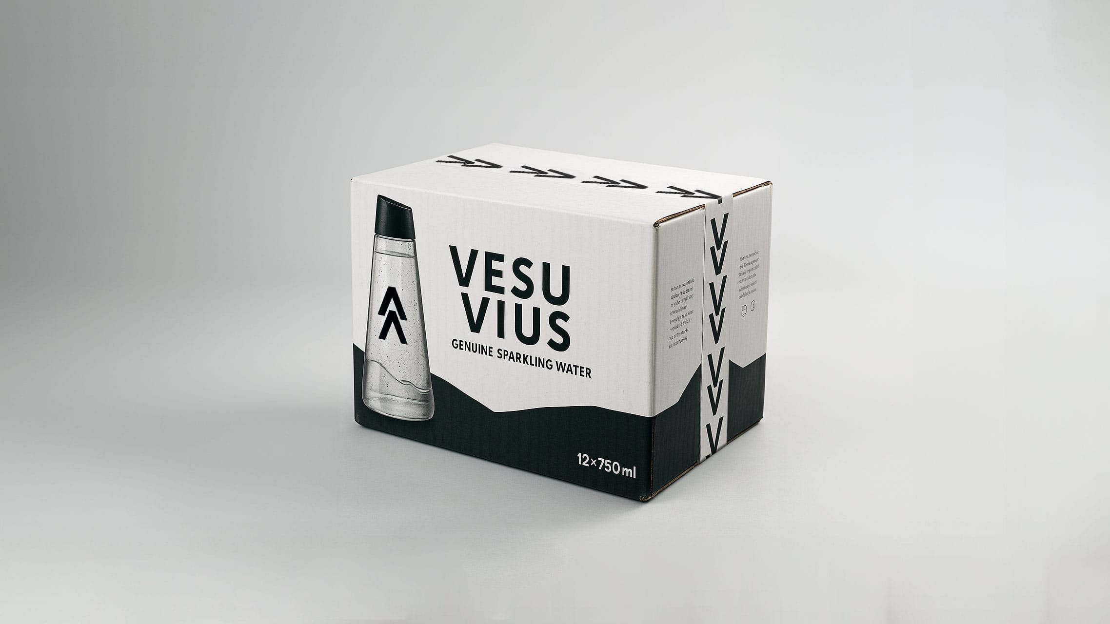 diseño de packagind caja agua con gas