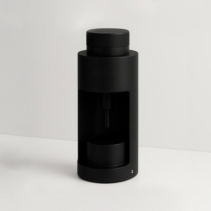 Tendencia de diseño industrial cafetera minimalista